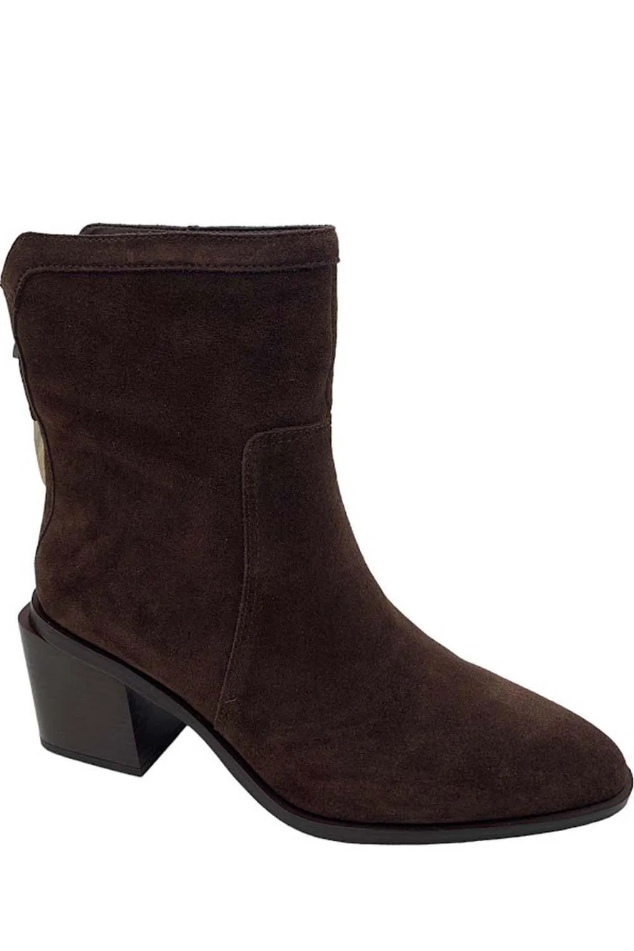 Vince Camuto Water-Repellent Suede Mid-Shaft Boots Kortimy Root Beer - Medium